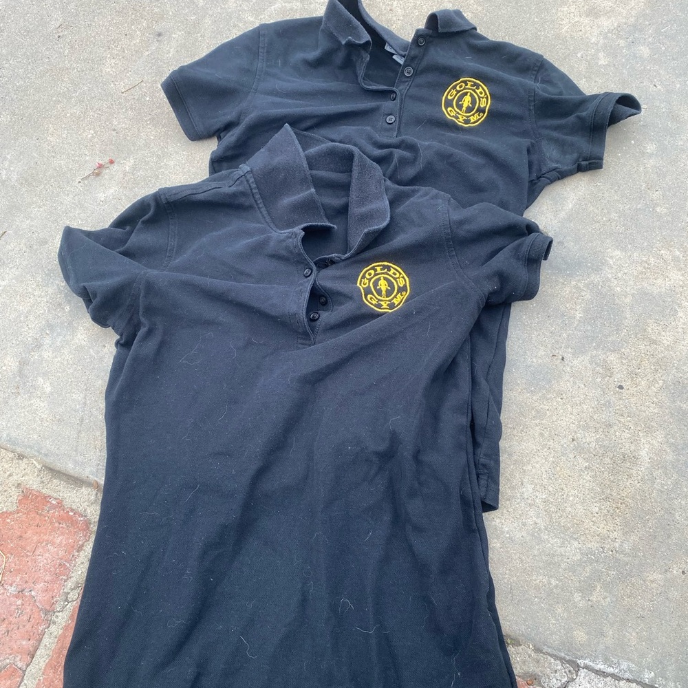 Black Polo Shirt with Classic Collar and Embroidered Logo